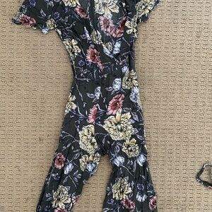 Love, Fire Black and White Floral Top